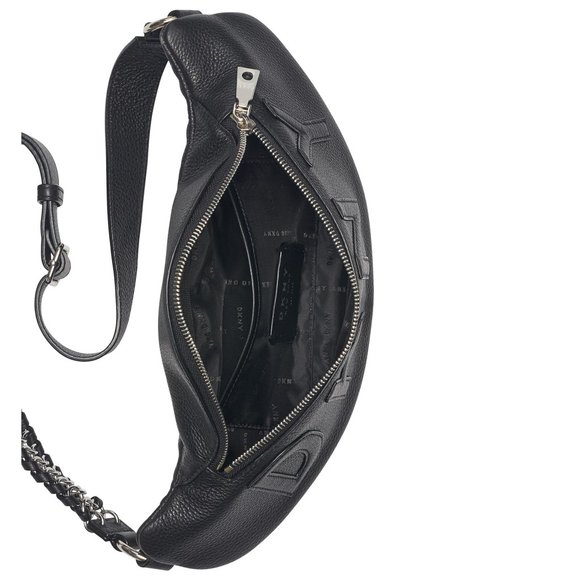 🎁DKNY Irvington Leather Logo Belt Bag Black - Picture 4 of 4